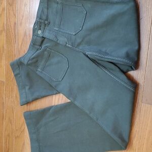 FAHERTY stretch pocket pants in forest olive Green Size 26 Cotton Blend